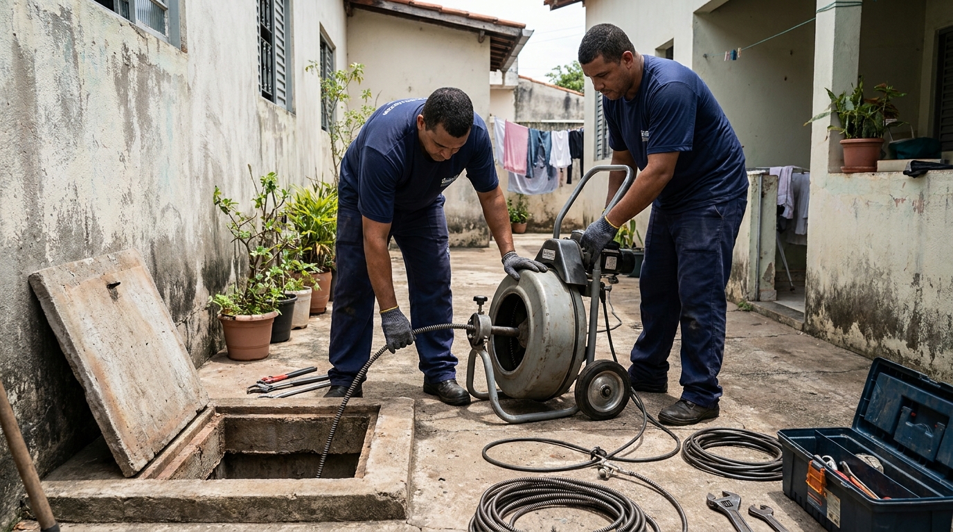 Desentupimento de rede de esgoto em Ananindeua‑PA